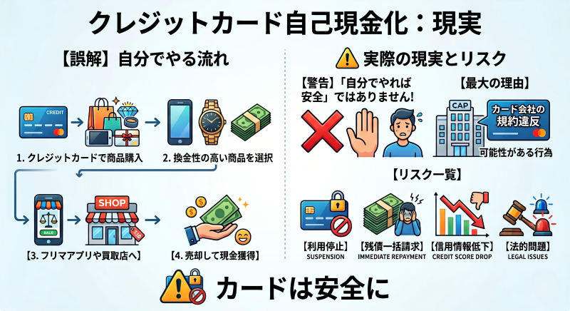 クレジットカード現金化は業者を使わず自分でできる?