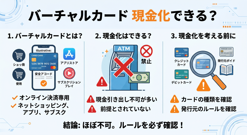 バーチャルカード現金化はできる?
