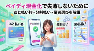 ペイディ現金化で失敗しないために あと払い枠・分割払い・業者選びを解説